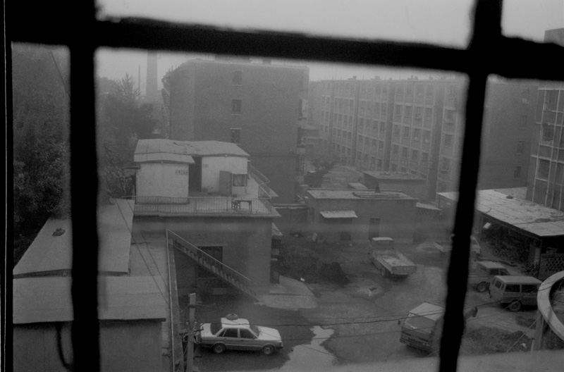 Pékin, vue, chambre, hôtel